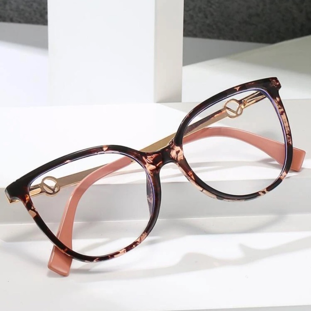 Blue light blocking tortoise shell frames